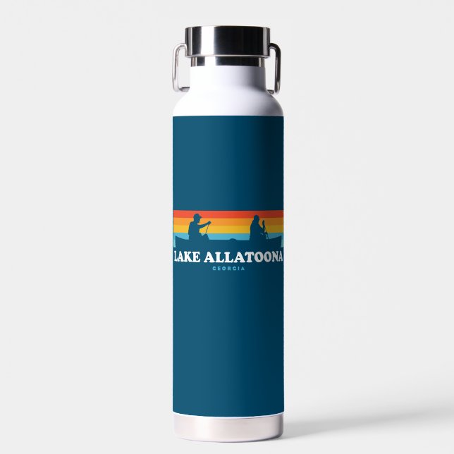 Lake Allatoona Georgia Canoe Water Bottle (Front)