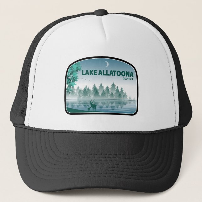 Lake Allatoona Georgia Deer Trucker Hat (Front)