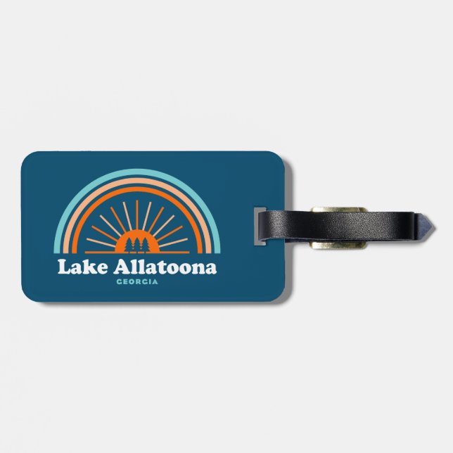 Lake Allatoona Georgia Rainbow Luggage Tag (Back Horizontal)