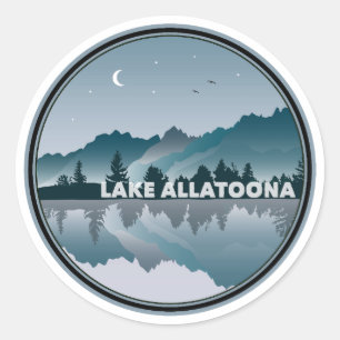 Lake Allatoona Georgia Reflection Classic Round Sticker