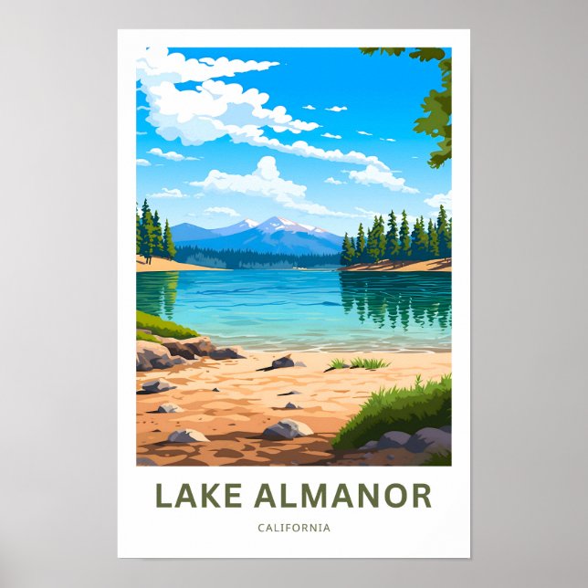Lake Almanor California Travel Print (Front)