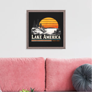 Lake America 2026 Vintage Canvas Print
