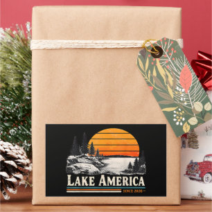 Lake America 2026 Vintage Rectangular Sticker