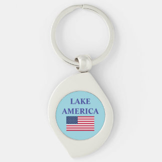 Lake America Patriotic US Flag Key Ring