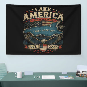Lake America USA Previously Funny Patriotic Banner
