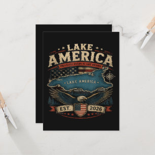 Lake America USA Previously Funny Patriotic Invitation