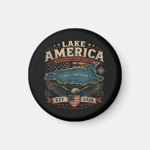 Lake America USA Previously Funny Patriotic Magnet