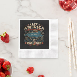 Lake America USA Previously Funny Patriotic Napkin