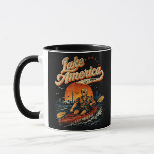 Lake America USA Previously Patriotic Vintage Mug