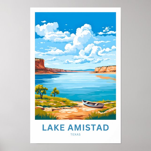 Lake Amistad Texas Travel Print (Front)