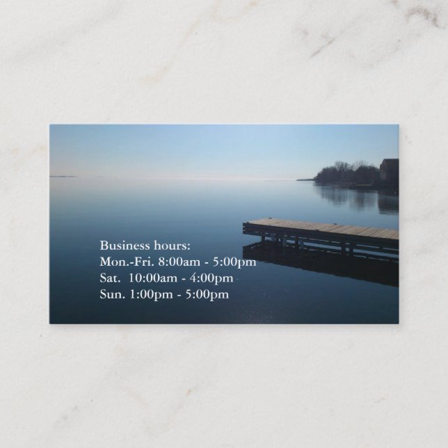 lake and deck landscape picture business cards (Front)