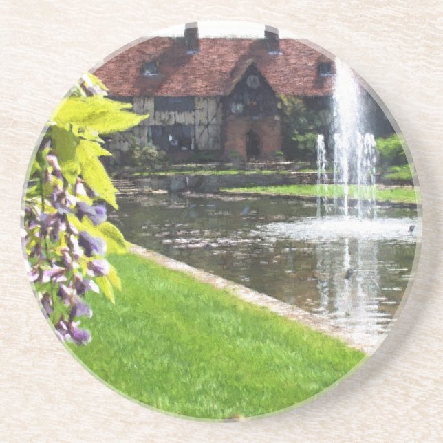 Lake and Fountain at RHS Wisley Coaster (Front)