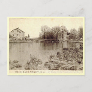 Lake and Ice House, Wyckoff, New Jersey Vintage Postcard