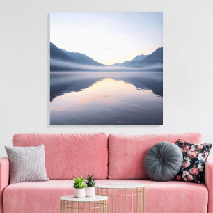 Lake and Mountain Scenic Landscape Wall Art