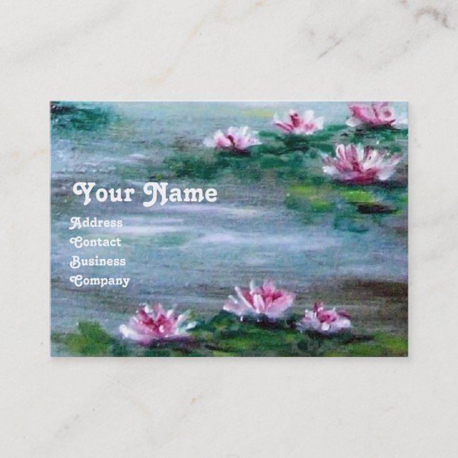 LAKE AND WATERLILIES BUSINESS CARD (Front)