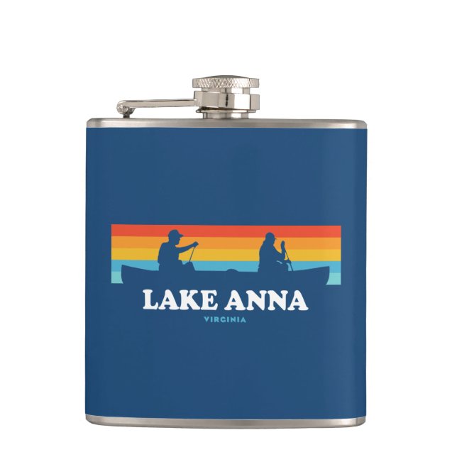 Lake Anna Virginia Canoe Hip Flask (Front)