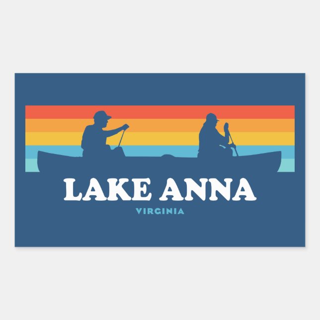 Lake Anna Virginia Canoe Rectangular Sticker (Front)