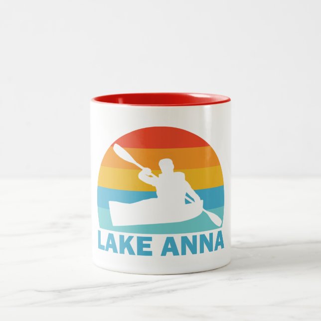 Lake Anna Virginia Kayak Two-Tone Coffee Mug (Center)