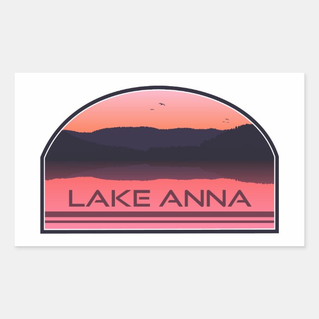 Lake Anna Virginia Red Sunrise Rectangular Sticker (Front)