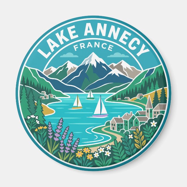 Lake Annecy France Magnet (Front)