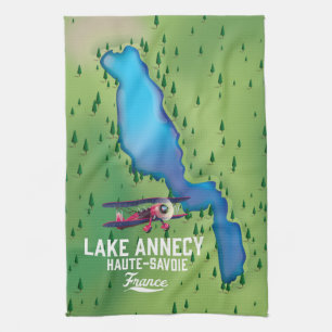 Lake Annecy,Haute-Savoie ,france Tea Towel