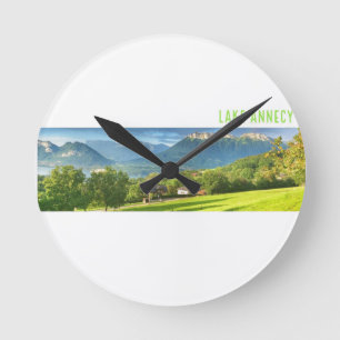 Lake Annecy Round Clock