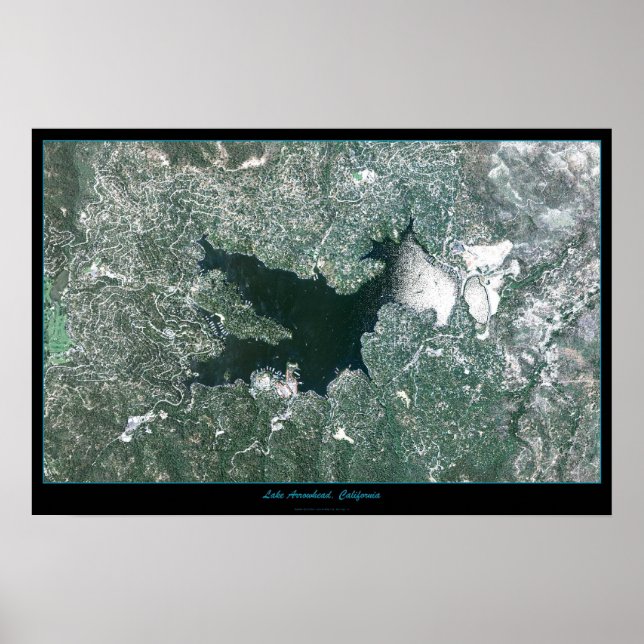 Lake Arrowhead, California satellite poster (Front)