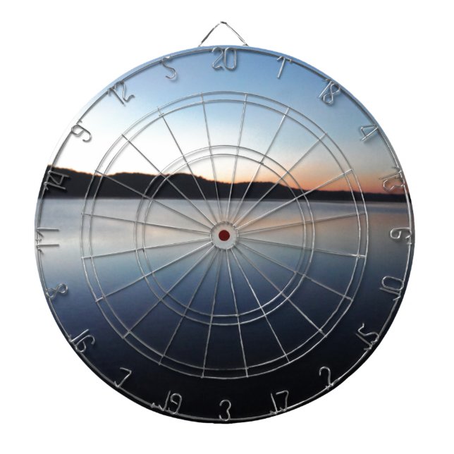 Lake Arrowhead sunset Dartboard (Front)