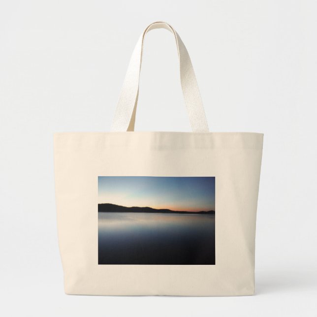 Lake Arrowhead sunset Large Tote Bag (Front)