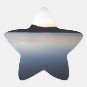 Lake Arrowhead sunset Star Sticker