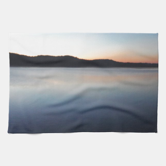 Lake Arrowhead sunset Tea Towel (Horizontal)