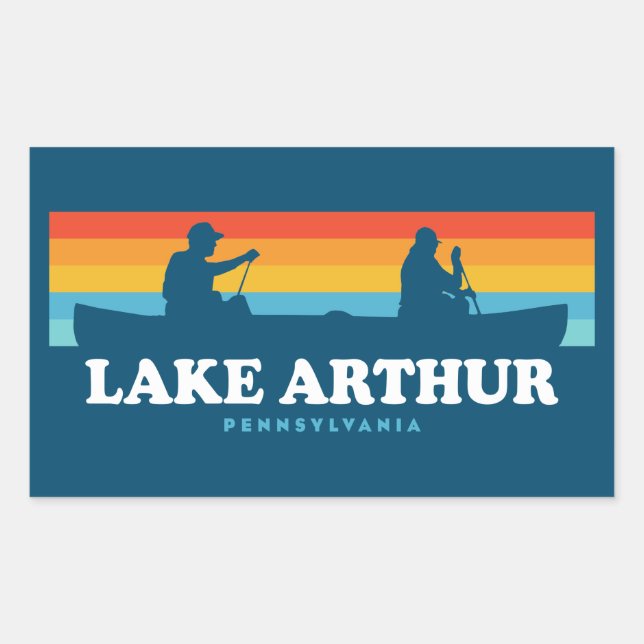 Lake Arthur Pennsylvania Canoe Rectangular Sticker (Front)