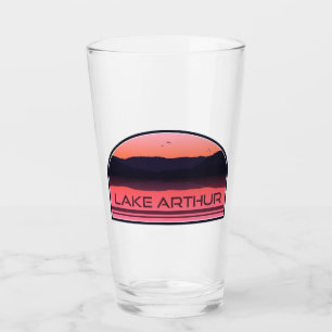 Lake Arthur Pennsylvania Red Sunrise Glass