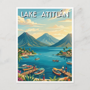 Lake Atitlán Guatemala Travel Postcard