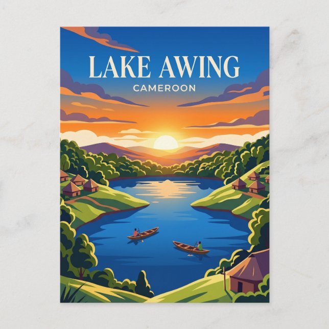 Lake Awing Cameroon Postcard (Front)
