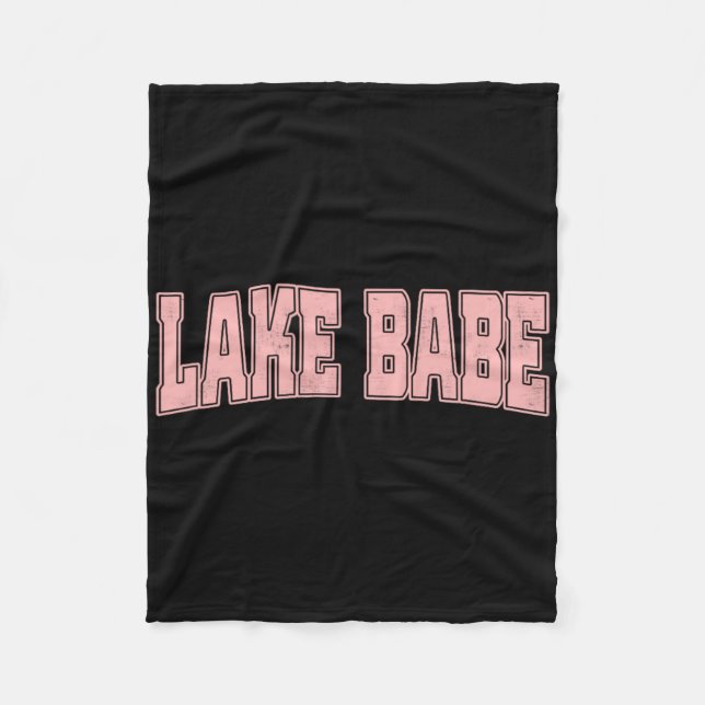 Lake Babe Life Summer Vacation Beach  Fleece Blanket (Front)
