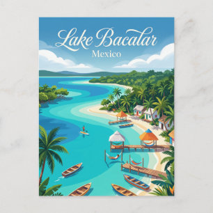 Lake Bacalar (Lagoon of Seven Colours) Mexico Postcard