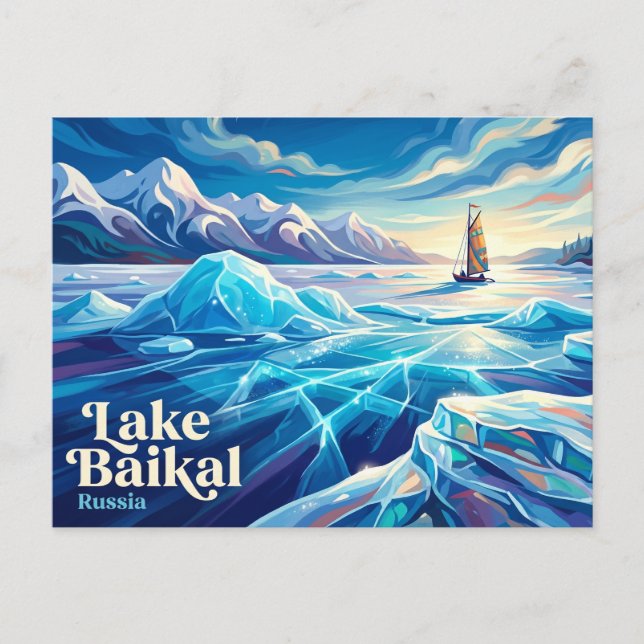Lake Baikal Russia Postcard (Front)