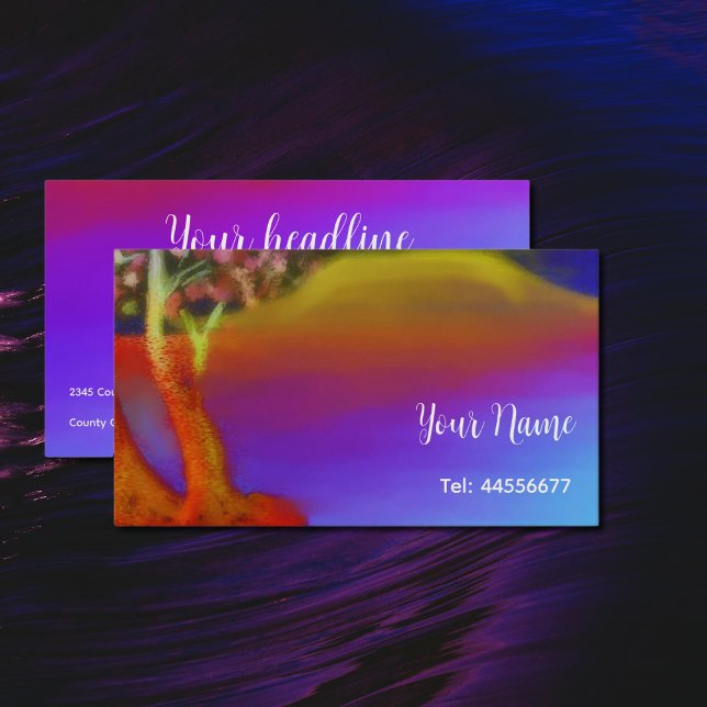 Lake Balaton by night Business Card (Creator Uploaded)