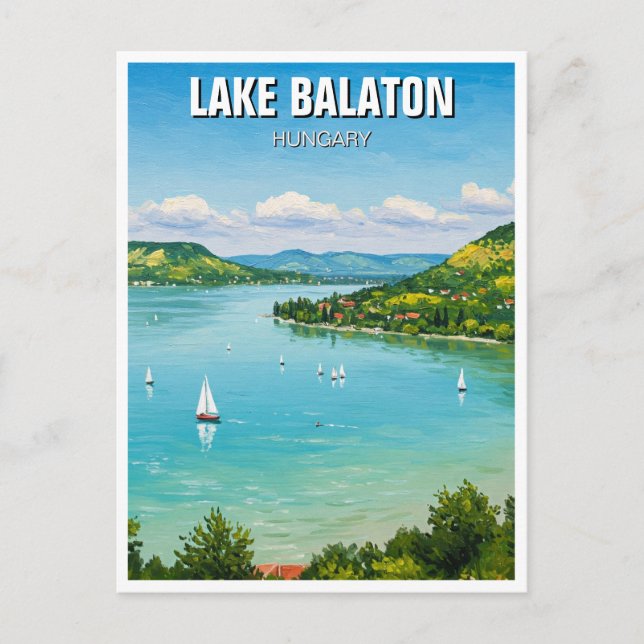 Lake Balaton Hungary Travel Postcard (Front)