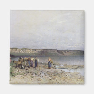 Lake Balaton with the Shore of Akarattya, 1885 Magnet