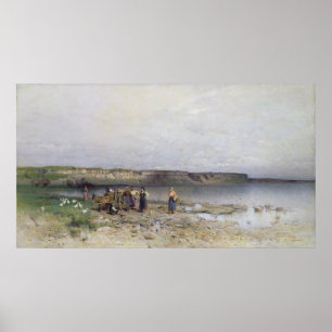 Lake Balaton with the Shore of Akarattya, 1885 Poster