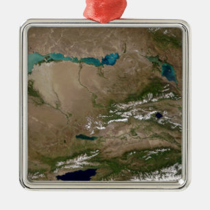 Lake Balkhash in eastern Kazakhstan Metal Tree Decoration
