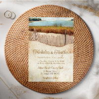Lake Beach Summer Wedding Invitation