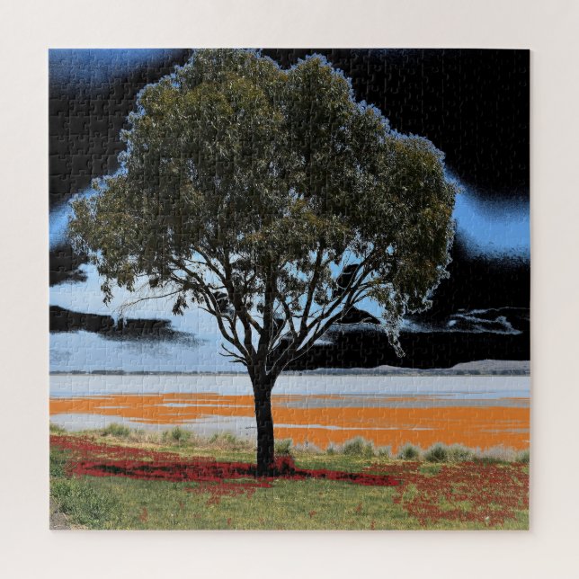 Lake Beeac Solo Tree Jigsaw Puzzle (Vertical)