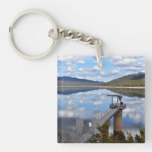 Lake Bellfield Clouds on Still Water Key Ring