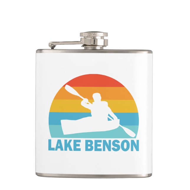 Lake Benson North Carolina Kayak Hip Flask (Front)