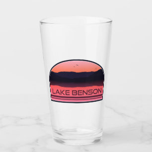 Lake Benson North Carolina Red Sunrise Glass