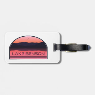 Lake Benson North Carolina Red Sunrise Luggage Tag