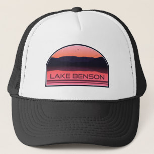 Lake Benson North Carolina Red Sunrise Trucker Hat